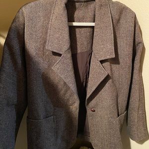 Vintage Dark AcademiaTweed Blazer